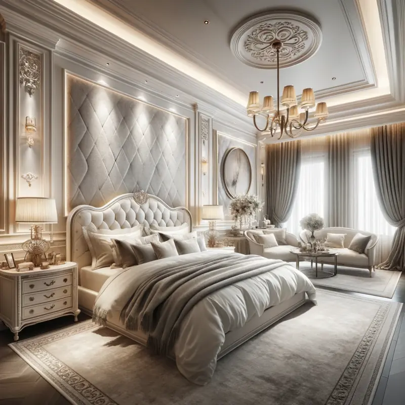 الأبيض الـ Promenade في غرف النوم

